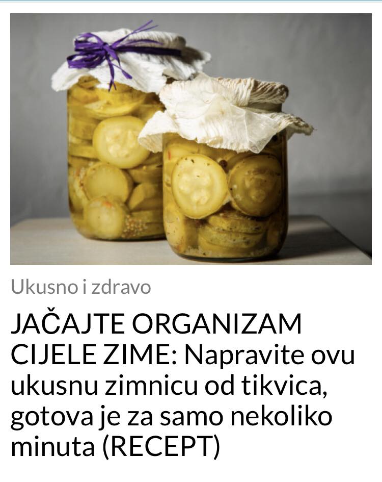 AČAJTE ORGANIZAM CIJELE ZIME: