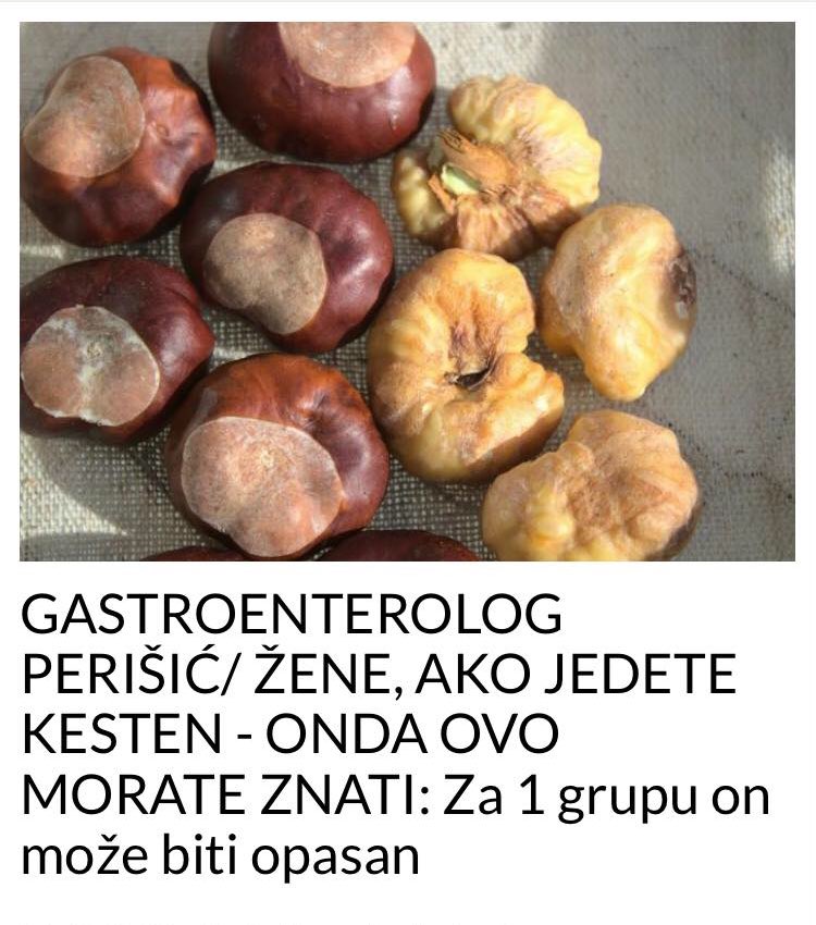 ZASTO JE ZENAMA DOBRO JESTI KESTEN