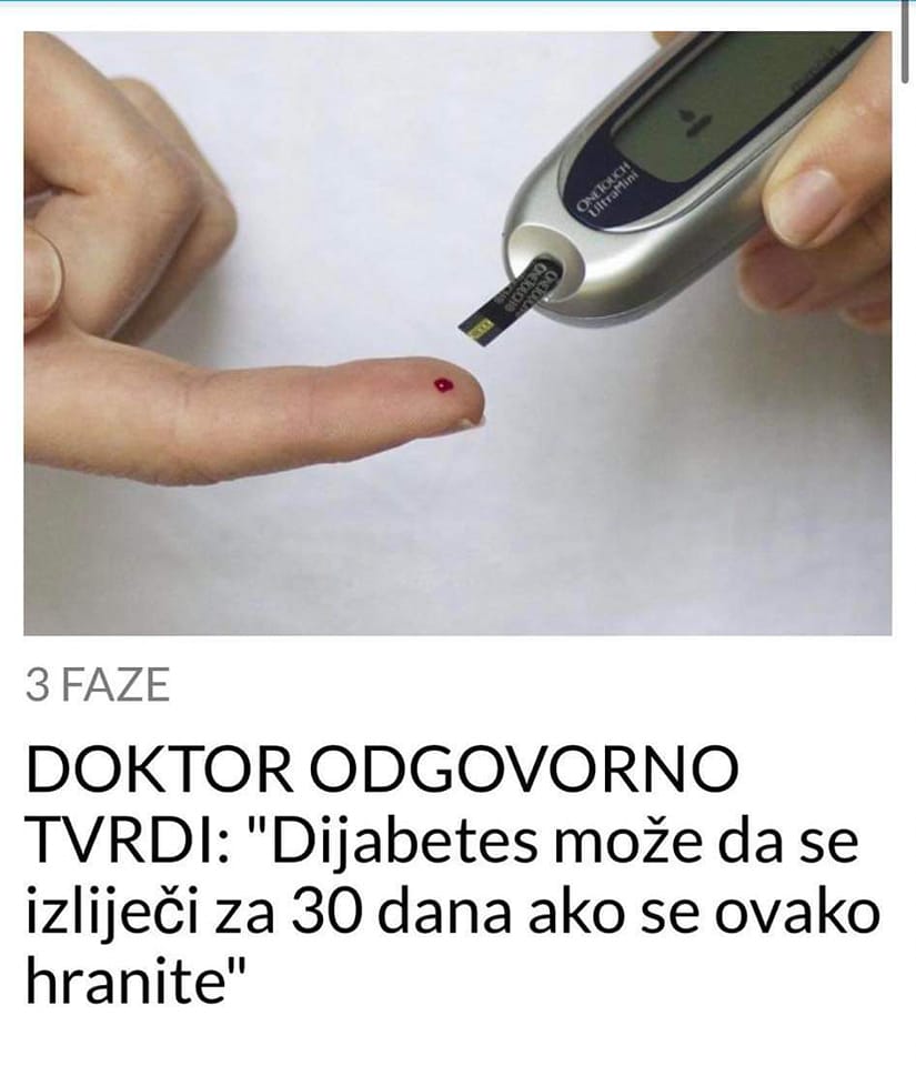 EVO KAKO ISHRANOM MOZETE U POTPUNOSTI IZLIJECITI DIJABETES TIPA 2