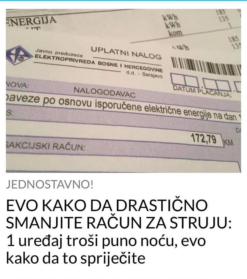 EVO KAKO DA DRASTIČNO SMANJITE RAČUN ZA STRUJU: