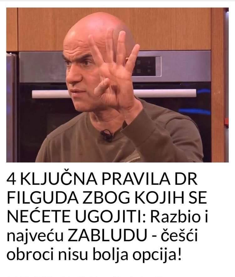 POGLEDAJTE 4 KLJUČNA PRAVILA DR FILGUDA ZBOG KOJIH SE NEĆETE UGOJITI