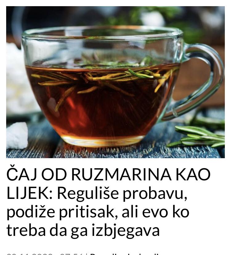 POGLEDAJTE STA LIJECI CAJ OD RUZMARINA