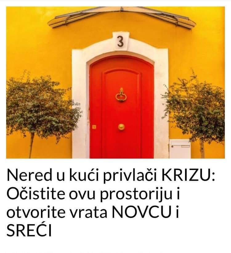 Nered u kući privlači KRIZU