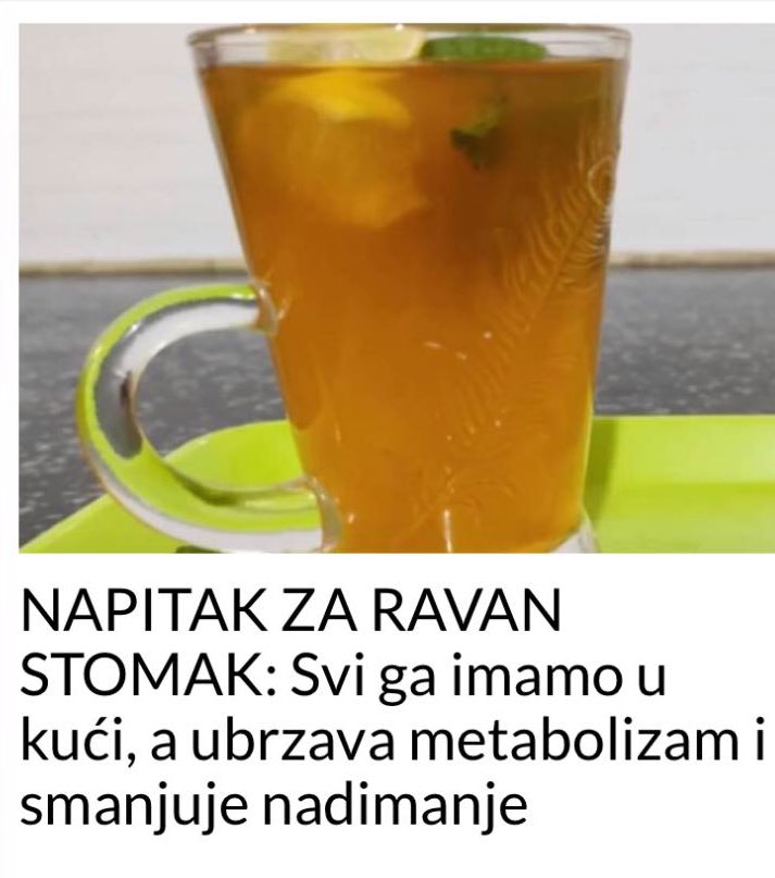 UBRZAVA METABOLIZAM I SMANJUJE NADIMANJE