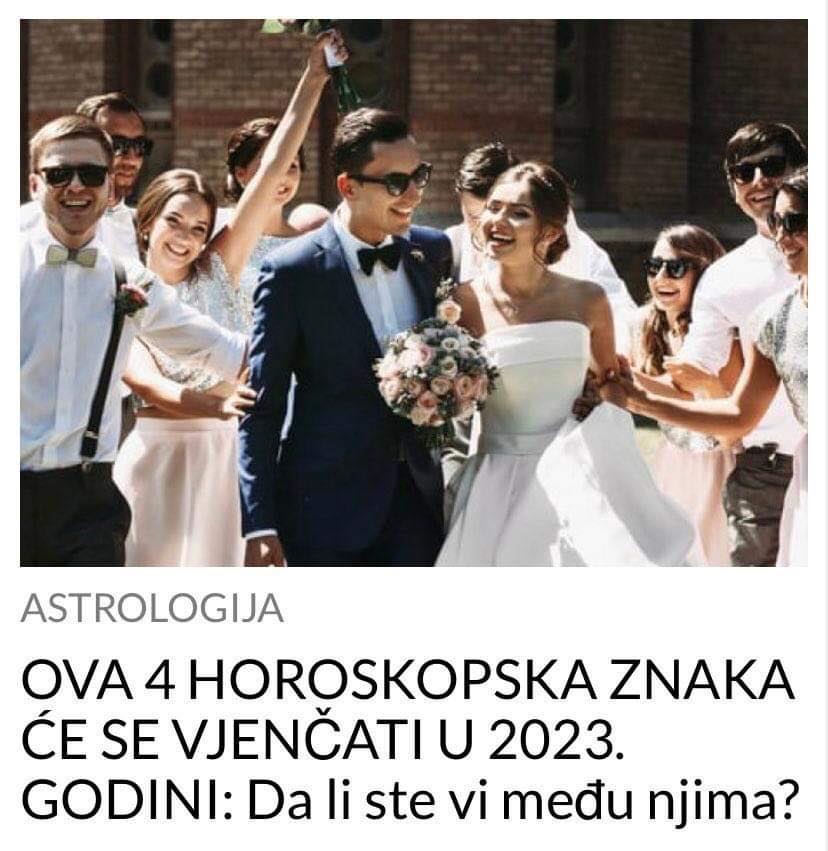 POGLEDAJTE KOJA 4 ZNAKA ZODIJAKA ĆE SE VJENČATI U SLEDEĆOJ GODINI