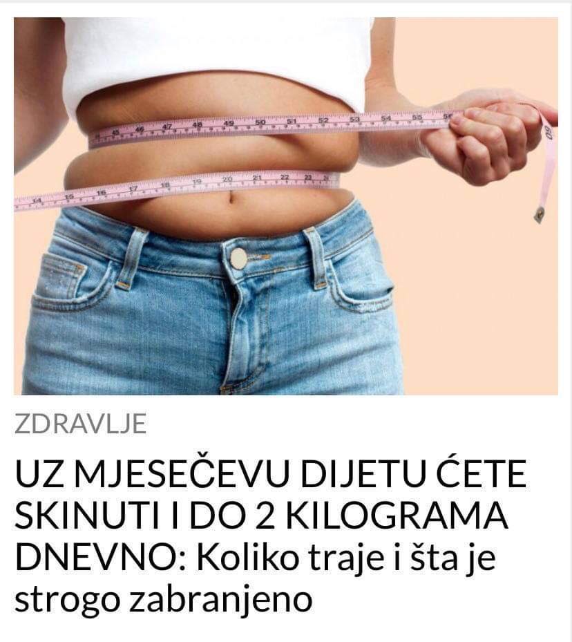 EVO KAKO DNEVNO SKINUTI I DO 2 KG UZ OVU DIJETU