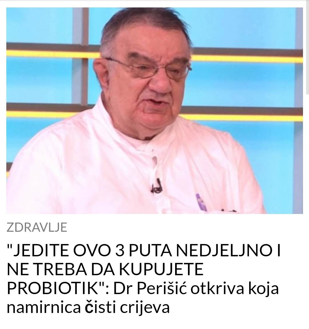 EVO KOJA NAMIRNICA ČISTI VAŠA CRIJEVA