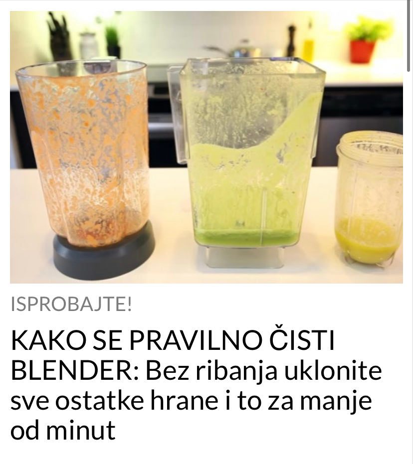 POGLEDAJTE KAKO PRAVILNO OCISTITI BLENDER