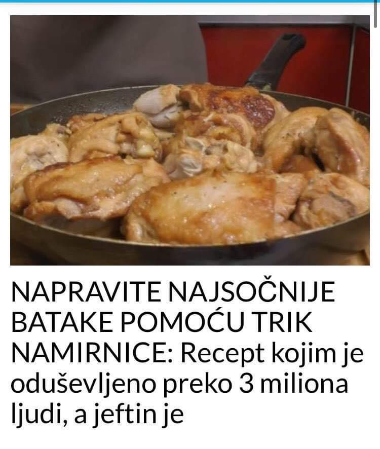 POGLEDAJTE KAKO DA NAPRAVITE NAJSOČNIJE BATAKE POMOĆU TRIK NAMIRNICE