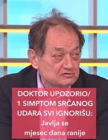 POGLEDAJTE NA KOJE SIMPTOME SRCANO UDARA JE UPOZORIO DOKTOR, SVI IH IGNORISU