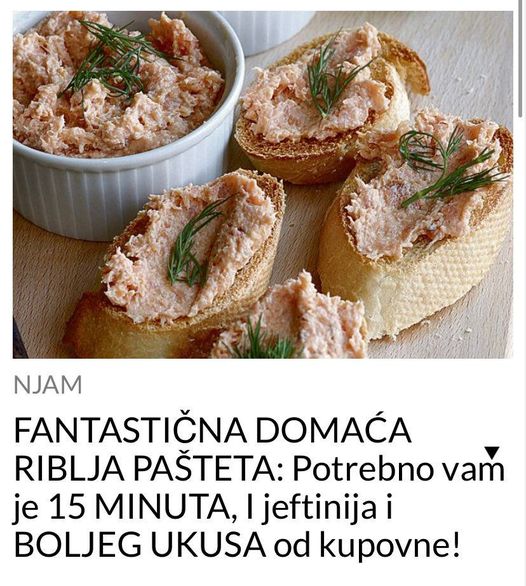 RECEPT ZA DOMACU PASTETU !