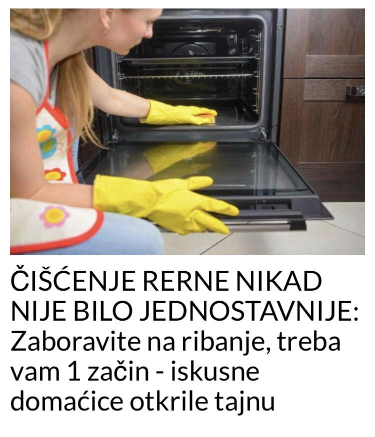 ČIŠĆENJE RERNE NIKAD NIJE BILO JEDNOSTAVNIJE: