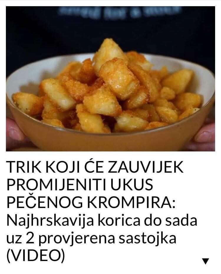 EVO KAKO DA VAM PEČENI KROMPIR BUDE JOŠ HRSKAVIJI