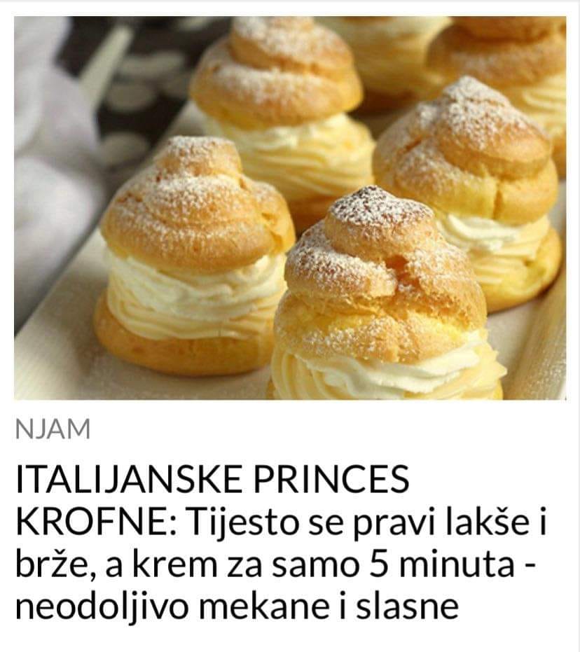 RECEPT ZA NAJBOLJE PRINCES KROFNE