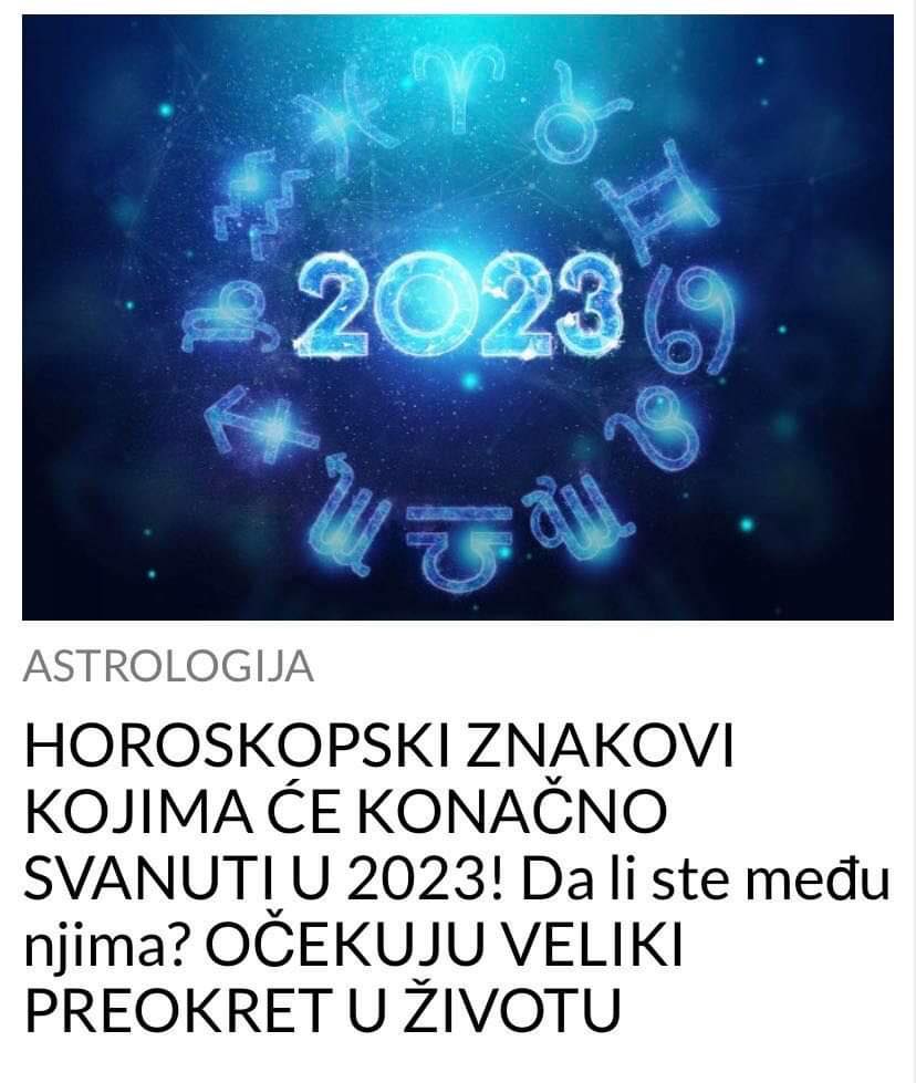 HOROSKOP ZA 2023 GODINU