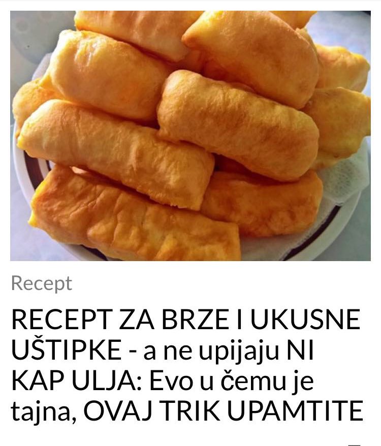 POGLEDAJTE TRIK ZA NAJUKUSNIJE USTIPKE BEZ KAPI ULJA