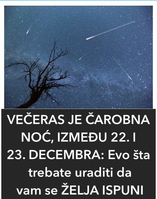 POGLEDAJTE STA CE SE DESITI IZMEDJU 22. I 23.