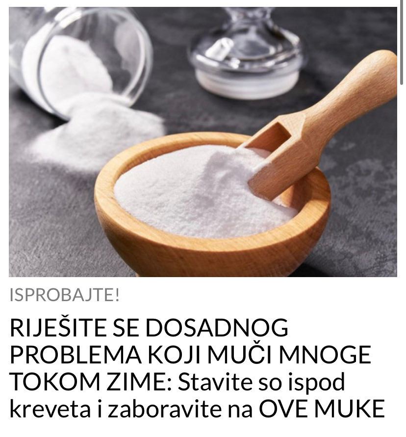 POGLEDAJTE STA MOZETE UCNITI AKO STAVITE SOL ISPOD KREVETA