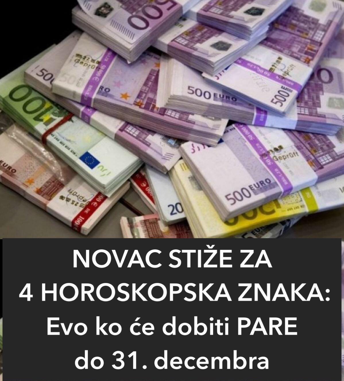 EVO KOJA 4 ZNAKA ZODIJAKA ĆE DOBITI NOVAC DO KRAJA GODINE