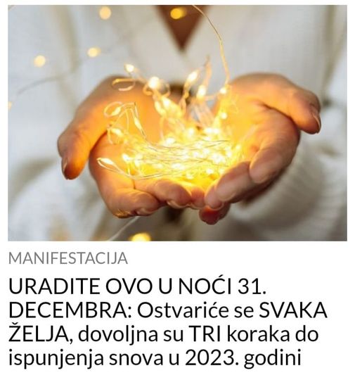 POGLEDAJTE KAKO ISPUNITI SNOVE U 2023.GOD !