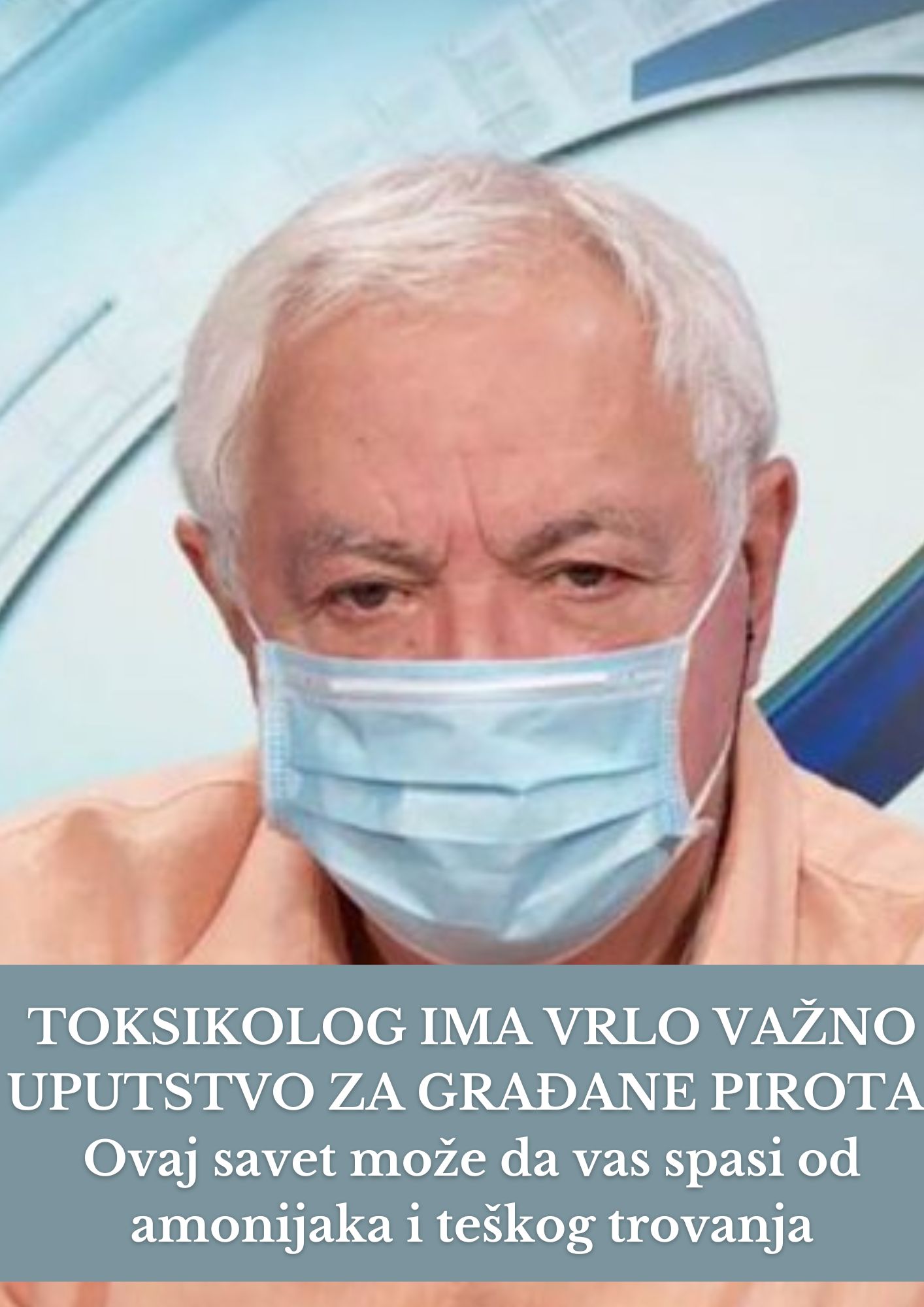 TOKSIKOLOG IMA VRLO VAŽNO UPUTSTVO ZA GRAĐANE PIROTA: