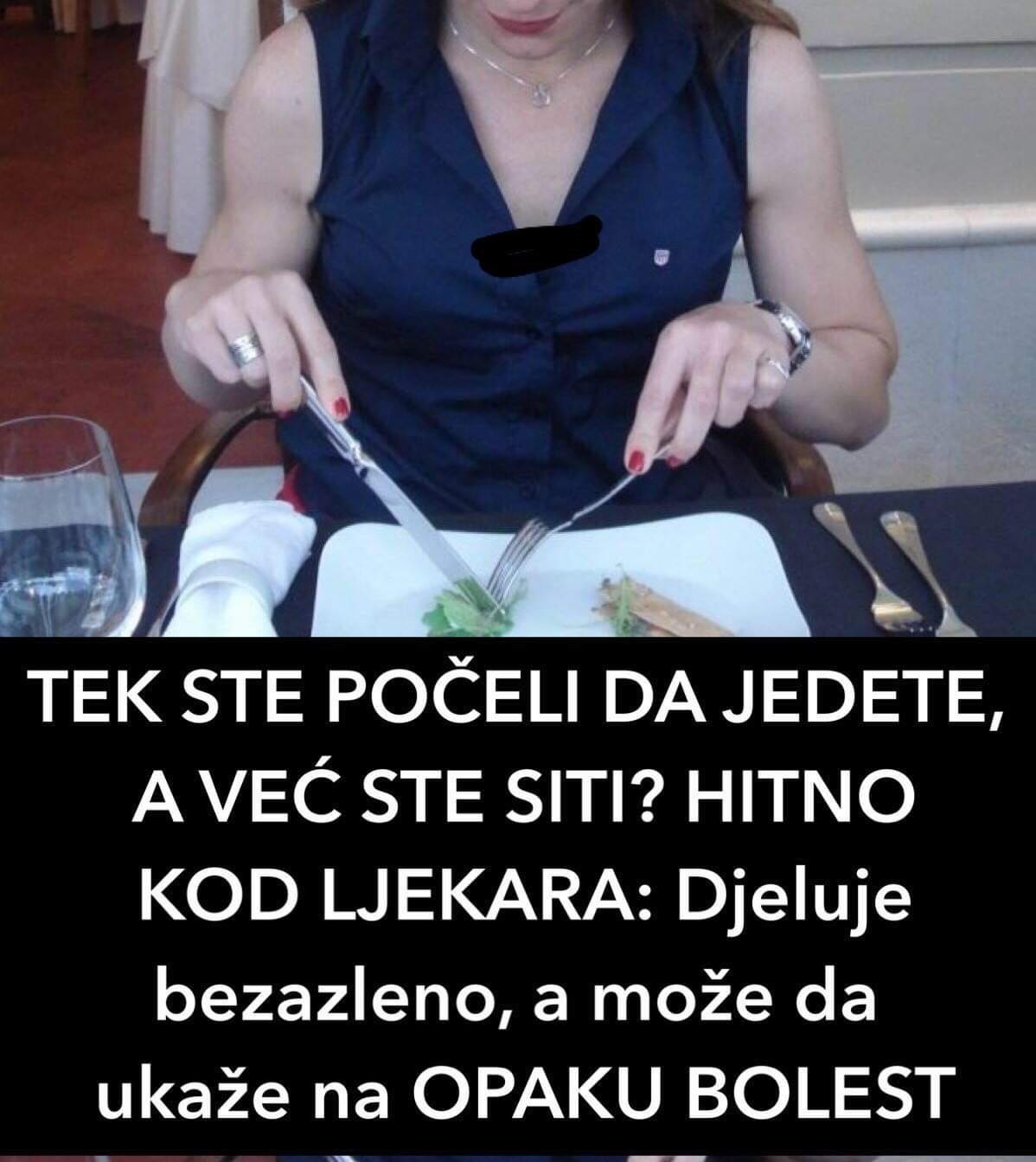 AKO STE TEK STE POČELI DA JEDETE, A VEĆ STE SITI? HITNO KOD LJEKARA