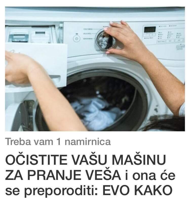 POGLEDAJTE NA KOJI NACIN MOZETE OCISTITI MASINU ZA PRANJE ODJECE