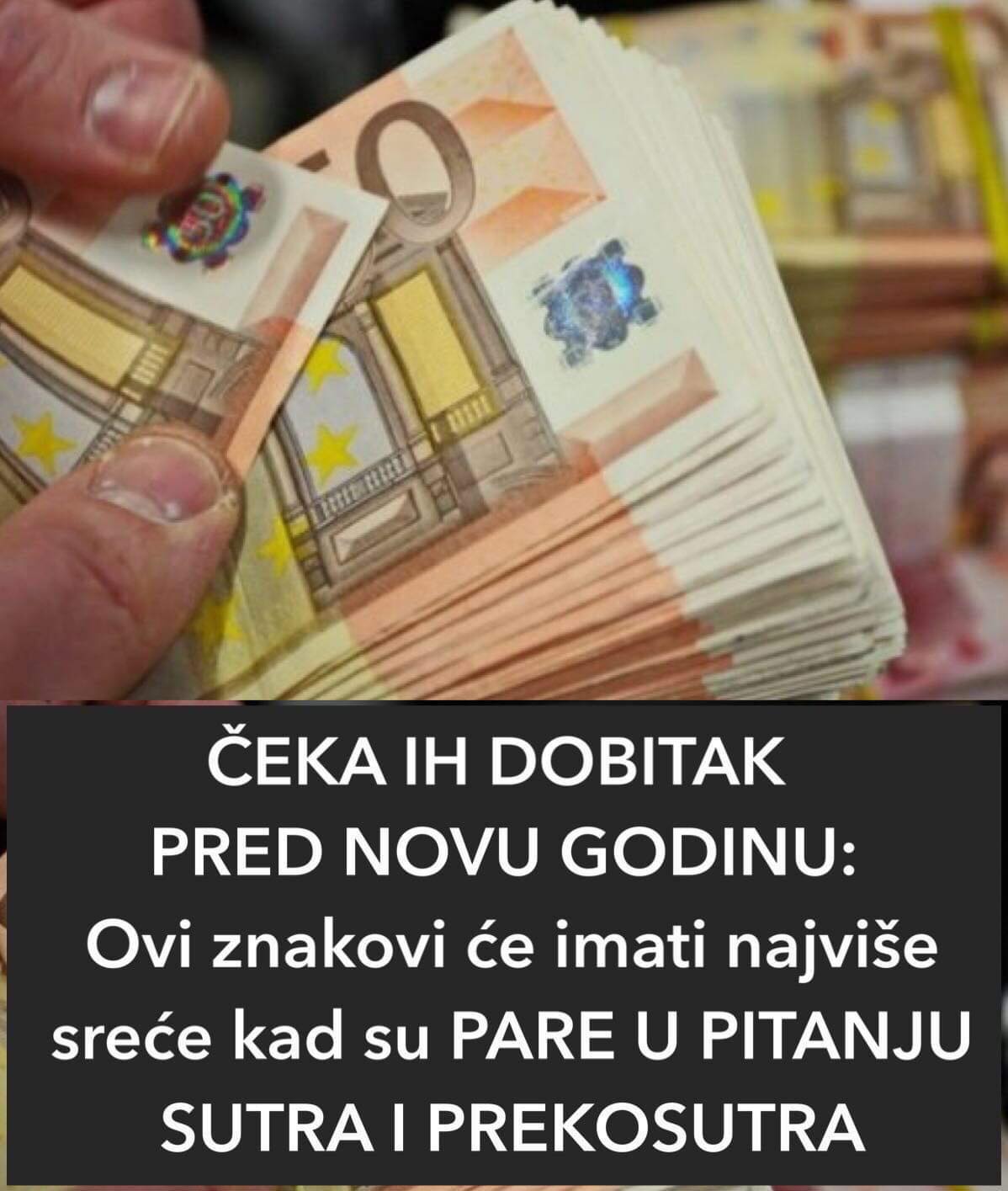 ČEKA IH DOBITAK PRED NOVU GODINU: