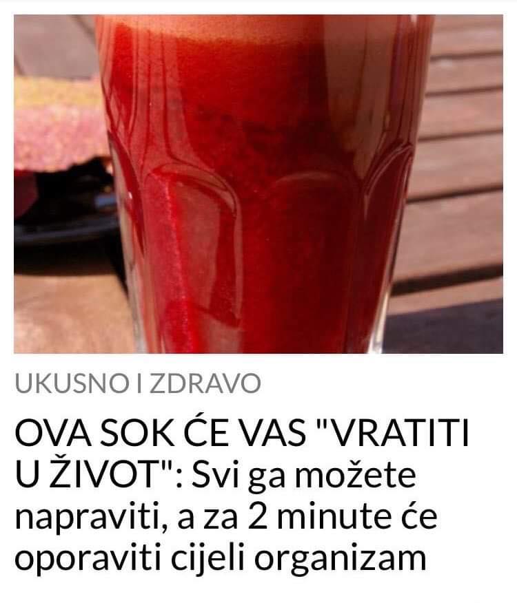 EVO KOJI SOK CISTI ORGANIZAM