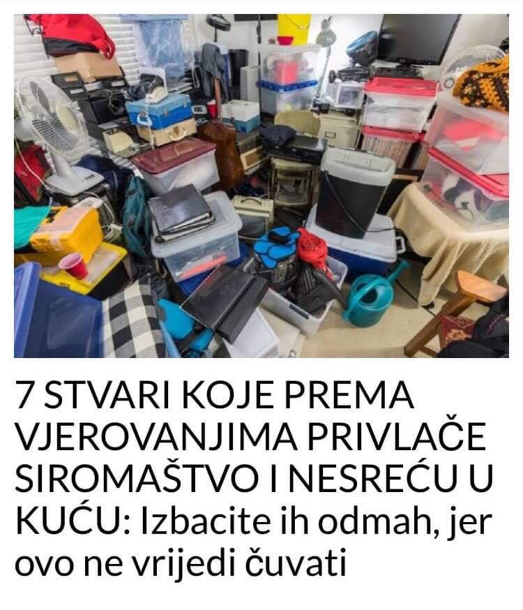 POGLEDAJTE KOJIH 7 STVARI PREMA VJEROVANJIMA PRIVLAČE SIROMAŠTVO I NESREĆU U KUĆU