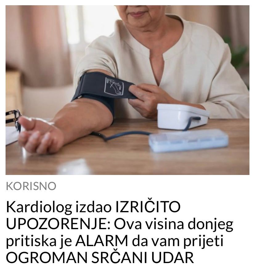 POGLEDAJTE  IZRIČITO UPOZORENJE KOJE JE IZDAO KARDIOLOG