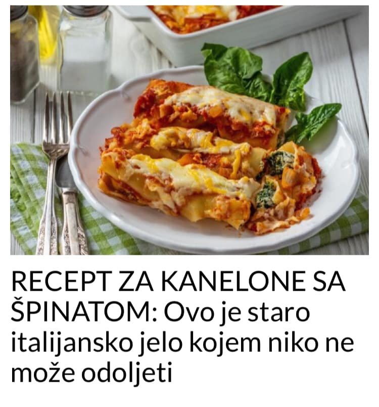 POGLEDAJTE RECEPT ZA NAJUKUSNIJE ITALIJANSKO JELO