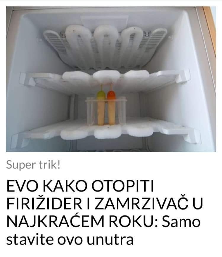 EVO NAJBRŽEG NAČINA KAKO DA OČISTITE FRIŽIDER