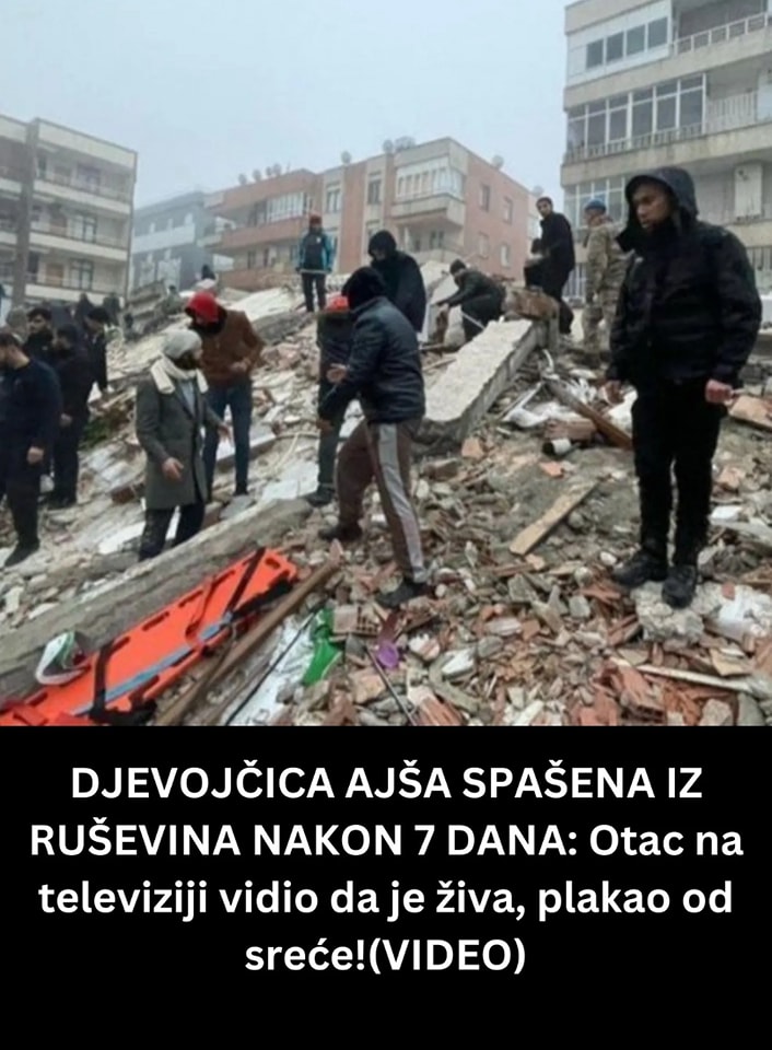 DJEVOJČICA JE SPAŠENA IZ RUŠEVINA NAKON SEDAM DANA