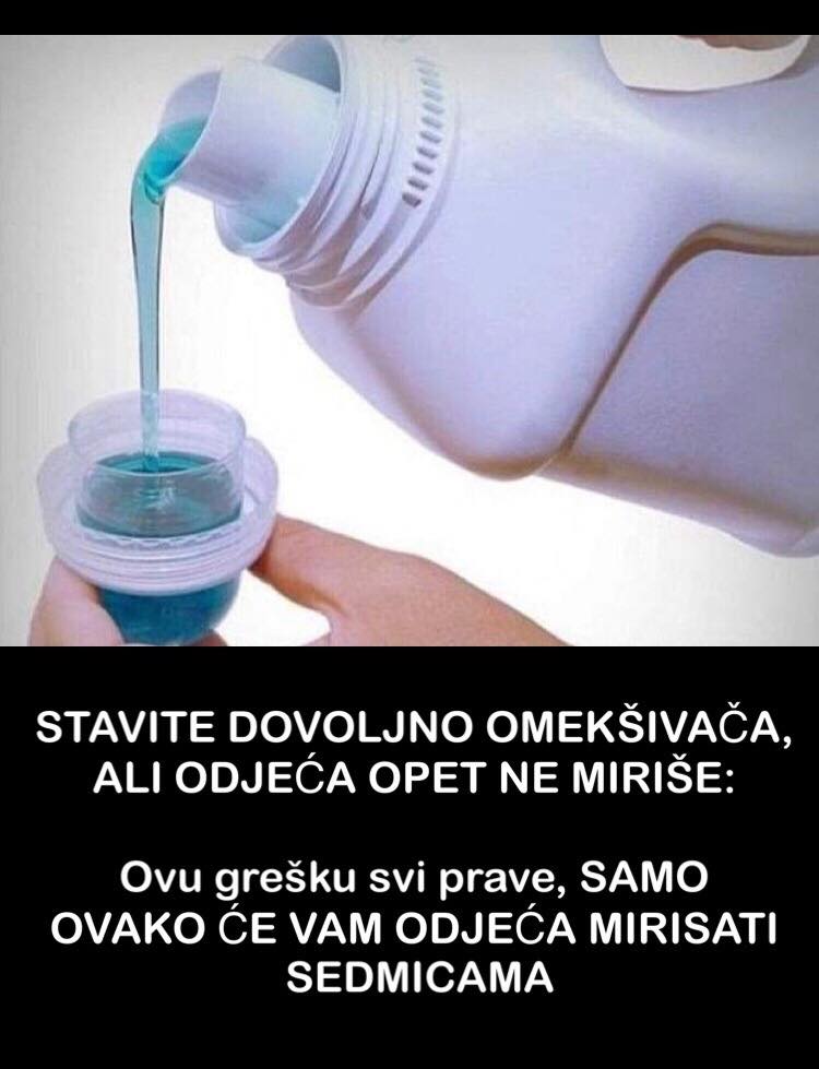 PPGLEDAJTE NA KOJI NACIN VAM ODJECA MOZE MIRISATI DUZI VREMENSKI PERIOD !