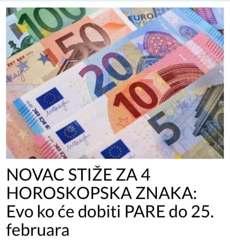 POGLEDAJTE KOJE HOROSKOPSKE ZNAKOVE OCEKUJE SRECA U NOVCU