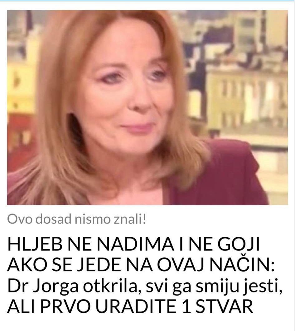 POGLEDAJTE NACIN KAKO DA PRAVILNO JEDETE HLJEB DA SE NE UGOJITE