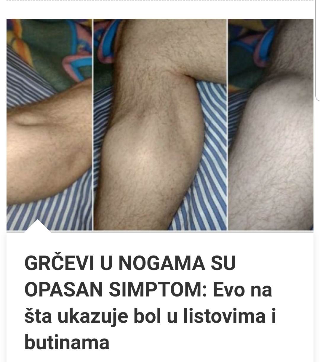 GRČEVI U N0GAMA SU OPASAN SIMPTOM