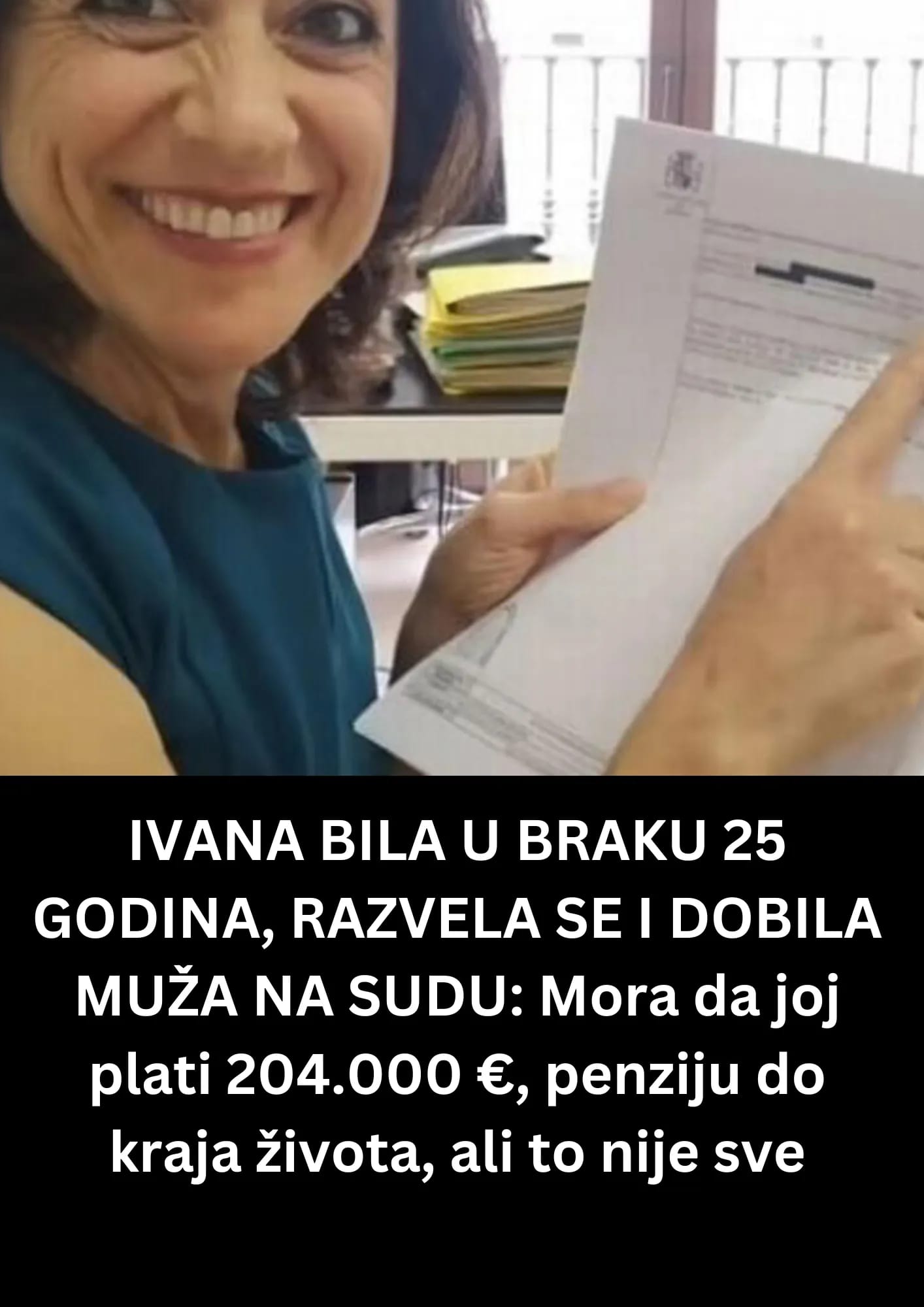 POGLEDAJTE KAKO JE IVANA DOBILA MUZA NA SUDU