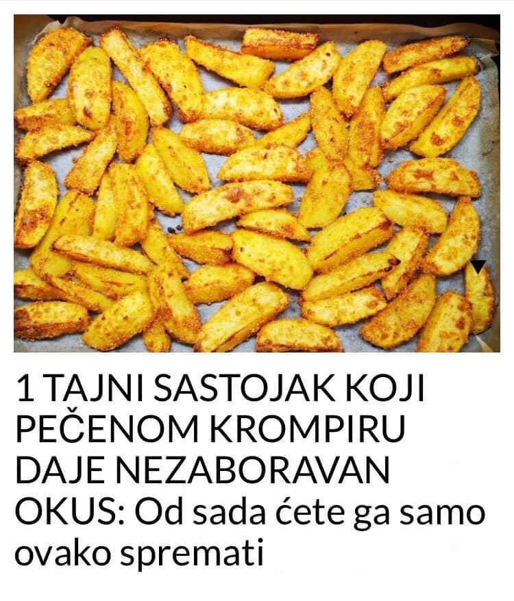 POGLEDAJTE STA PECENOM KROMPIRU DAJE NEZABORAVAN OKUS