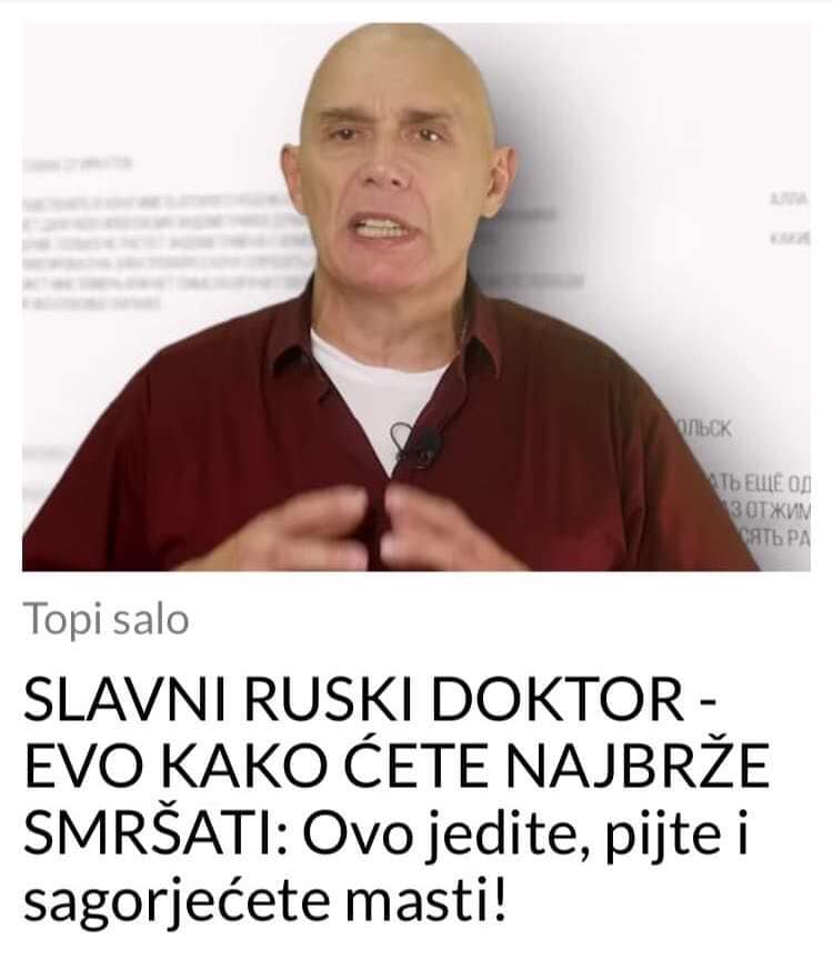 POGLEDAJTE ŠTA KAŽE SLAVNI RUSKI DOKTOR, O BRZOM MRŠAVLJENJU