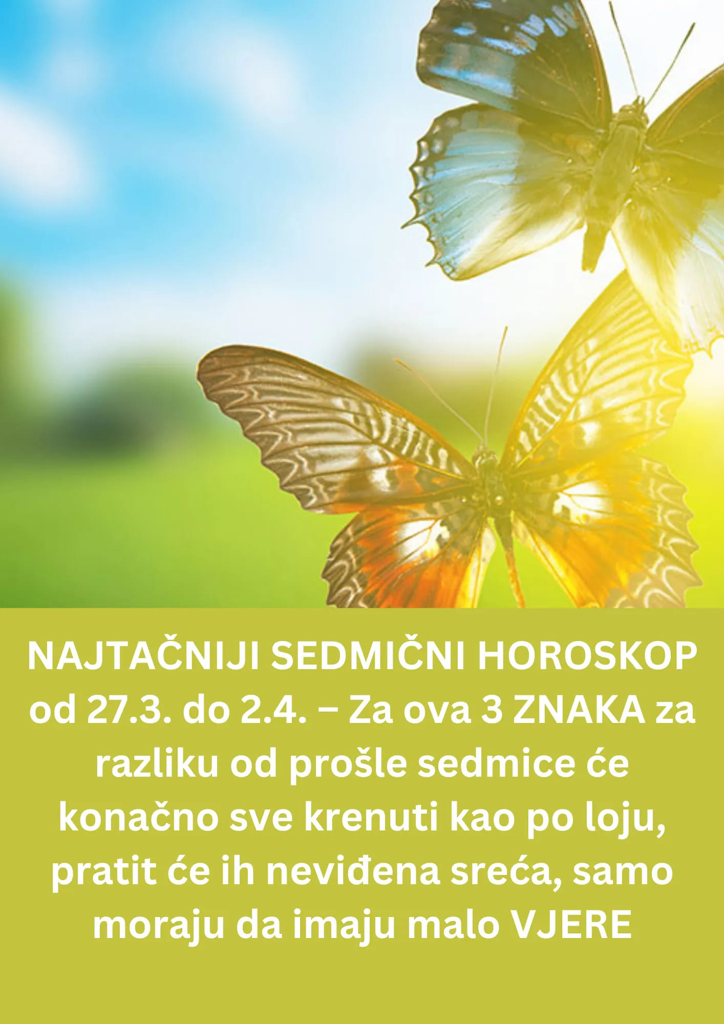 NAJTAČNIJI SEDMIČNI HOROSKOP od 27.3. do 2.4. –