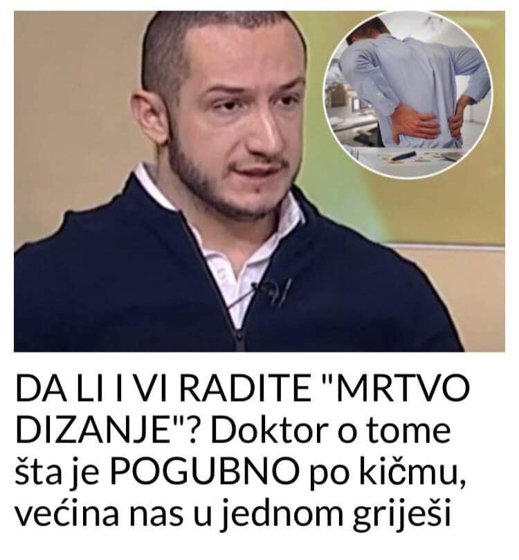 POGLEDAJTE ŠTA JE POGUBNO PO KIČMU