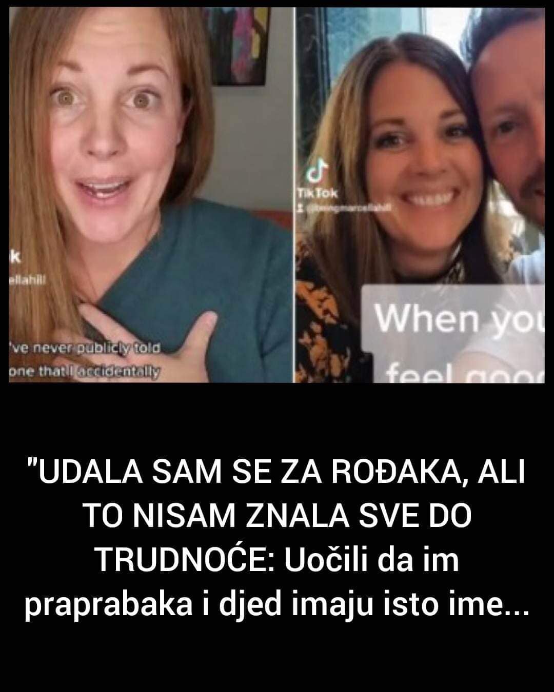 POGLEDAJTE KAKO JE ŽENA SAZNALA DA SE UDALA ZA ROĐAKA A DA TO NIJE ZNALA