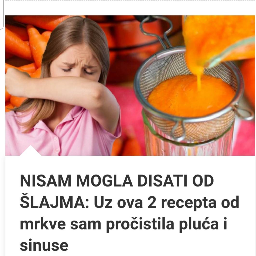 POGLEDAJTE RECEPT ZA PROČIŠČENJE PLUĆA I SINUSA