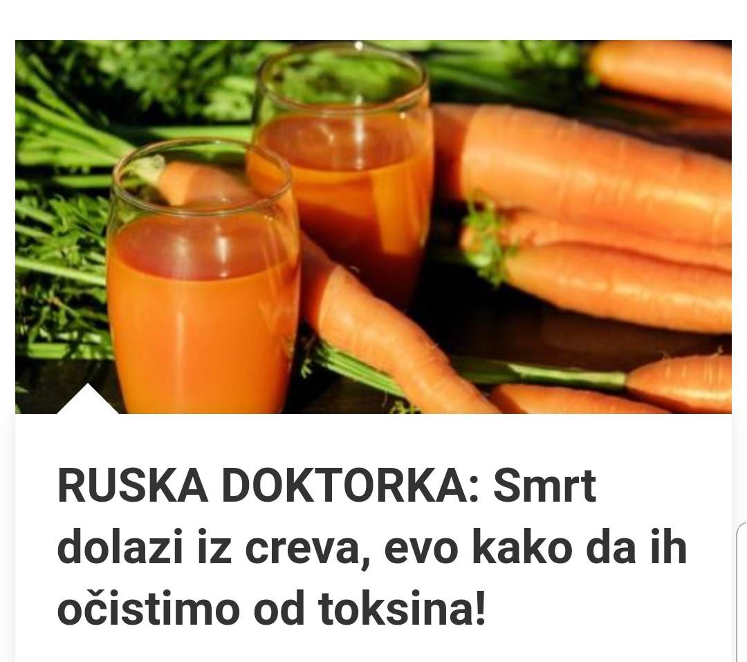 POGLEDAJTE KAKO DA OČISTIMO TOKSINE IZ CRIJEVA!