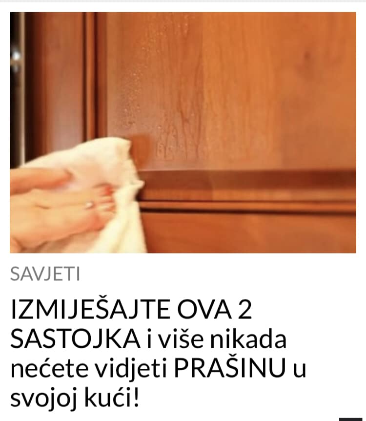 POGLEDAJTE DVA SASTOJKA KOJI ĆE DA IZBRIŠU VAŠU PRAŠINU NA DUŽI VREMENSKI PERIOD!