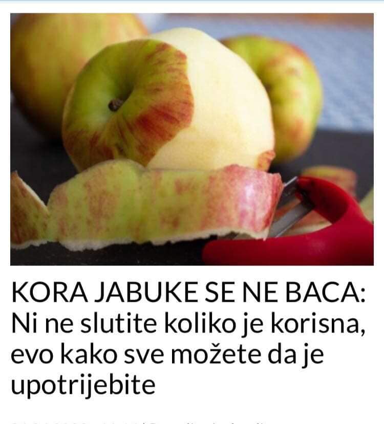 POGLEDAJTE KAKO DA ISKORISTITE KORU OD JABUKE