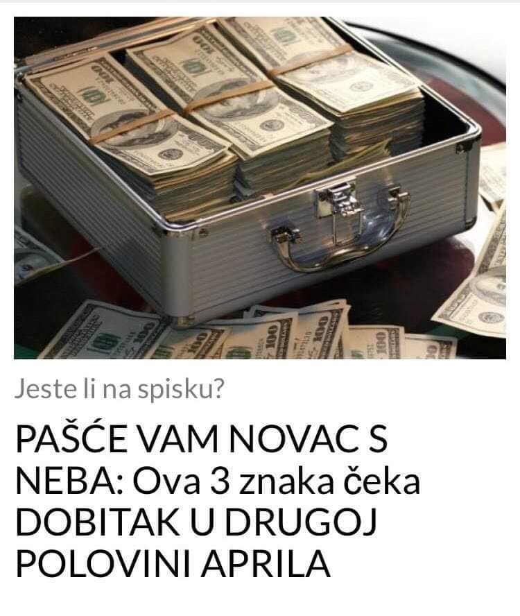 OVA TRI ZNAKA ČEKA DOBITAK U DRUGOJ POLOVINI APRILA