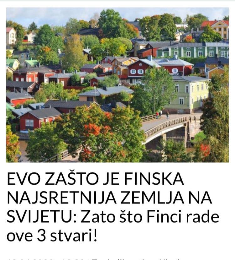 POGLEDAJTE RAZLOG ZAŠTO JE FINSKA NAJSRETNIJA ZEMLJA NA SVIJETU